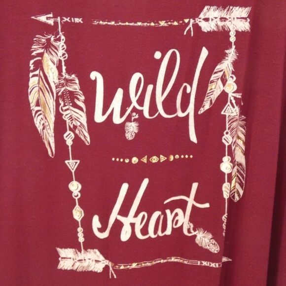 Women's Plus Sz 2X Red Bohemian Tribal Western Cowgirl Crochet Accent Top - Picture 4 of 9